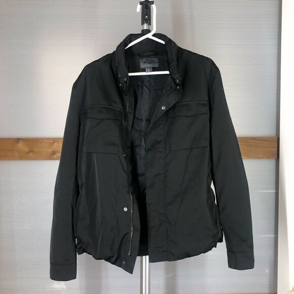 H&m Black Satin Utility/Military Jacket Sz‎ Euro 46, US 36R (Small) - Picture 8 of 8
